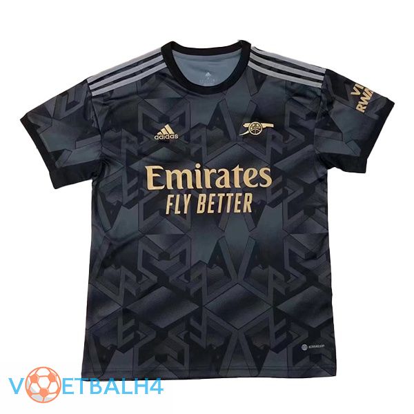 Arsenal uit Version Fuite zwart jersey 2022/2023