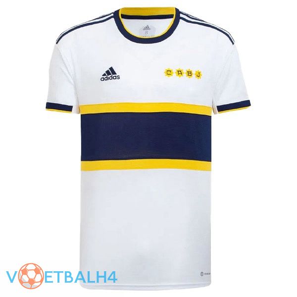 Boca Juniors voetbal jerseys uit wit blauw 2022-2023