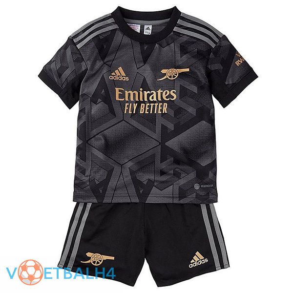 Arsenal kinderen voetbal jersey uit zwart 2022/2023