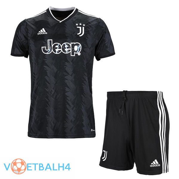 Juventus kinderen voetbal jersey uit zwart 2022/2023