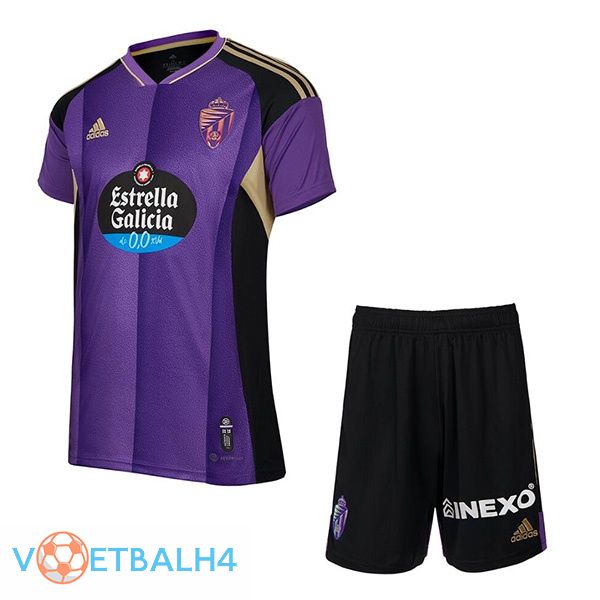 Real Valladolid kinderen voetbal jersey uit paars 2022/2023