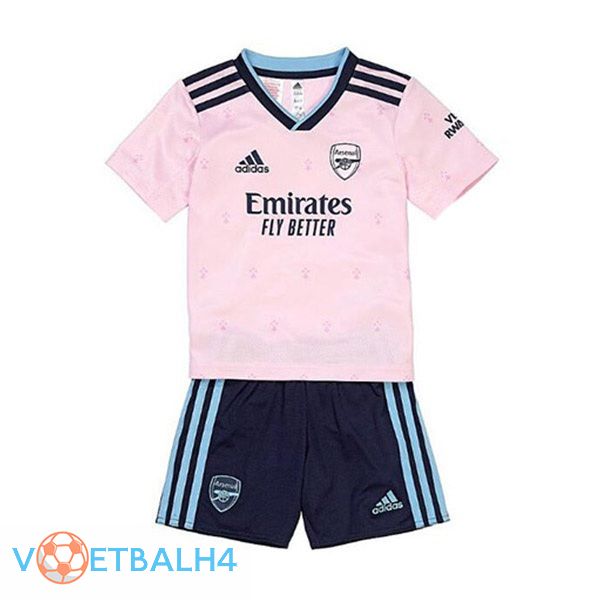 Arsenal kinderen voetbal jersey derde roze blauw 2022/2023