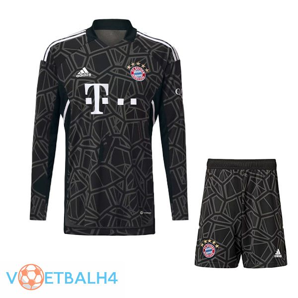 Bayern Munich kinderen voetbal jersey doelman lange mouwzwart 2022/2023