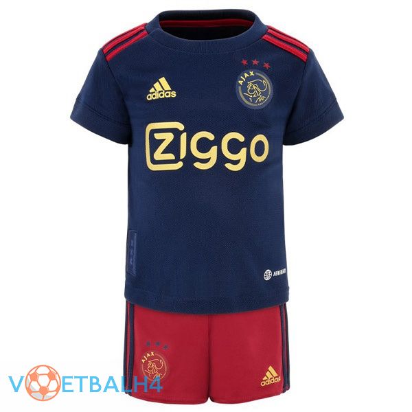 AFC Ajax kinderen voetbal jerseys uit zwart 2022-2023