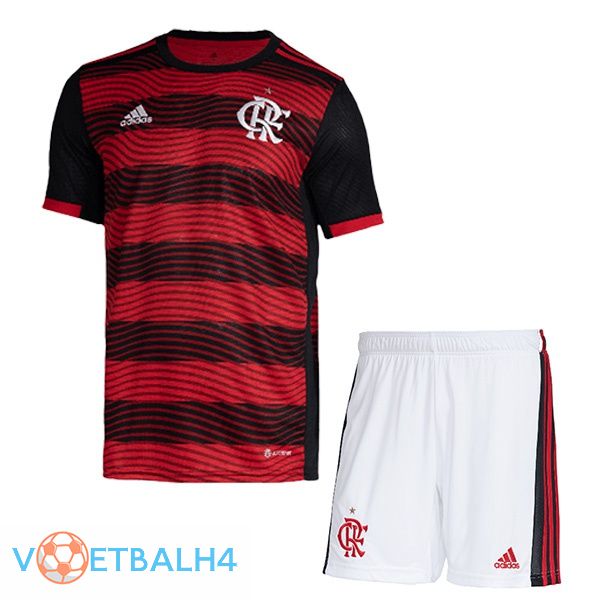 Flamengo kinderen thuis jerseys rood zwart 2022-2023