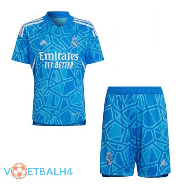 Real Madrid kinderen doelman jersey blauw 2022/2023