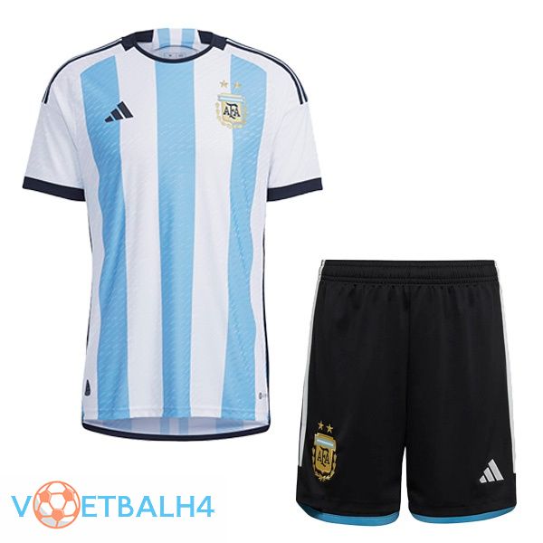 Argentinië kinderen voetbal jersey thuis blauw wit 2022/2023