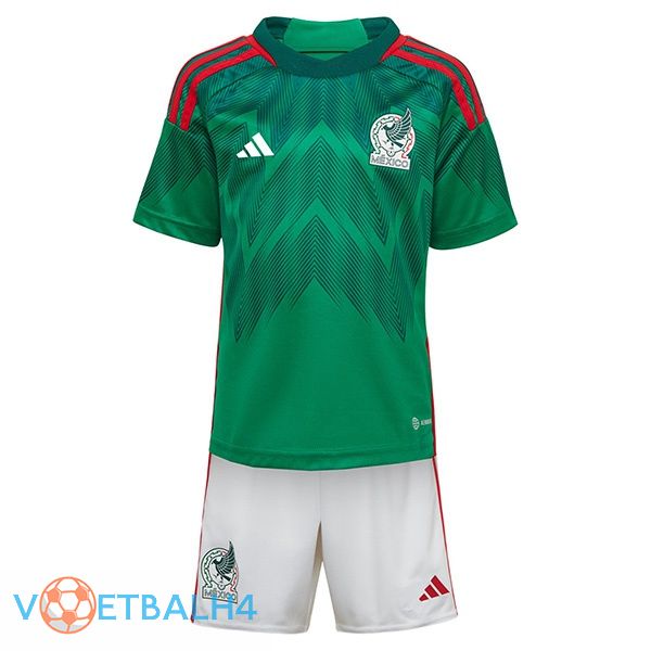 Mexico kinderen voetbal jersey thuis groente 2022/2023