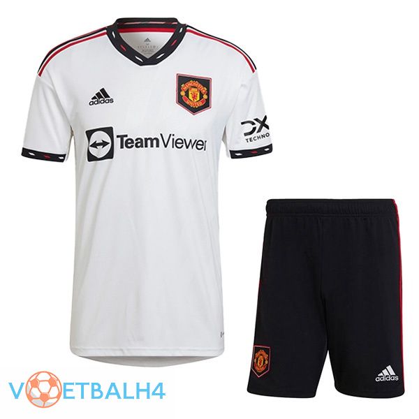 Manchester United kinderen voetbal jersey uit wit 2022/2023