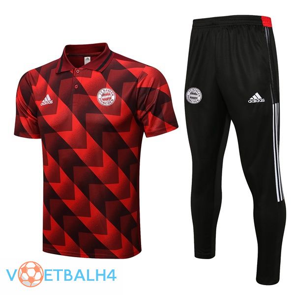 Bayern Munich polo shirt + broek rood 2022/2023