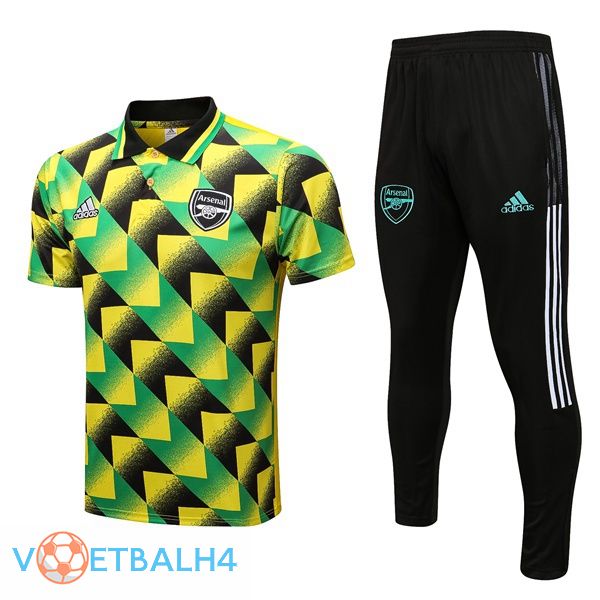 Arsenal polo shirt + broek groente zwart 2022/2023