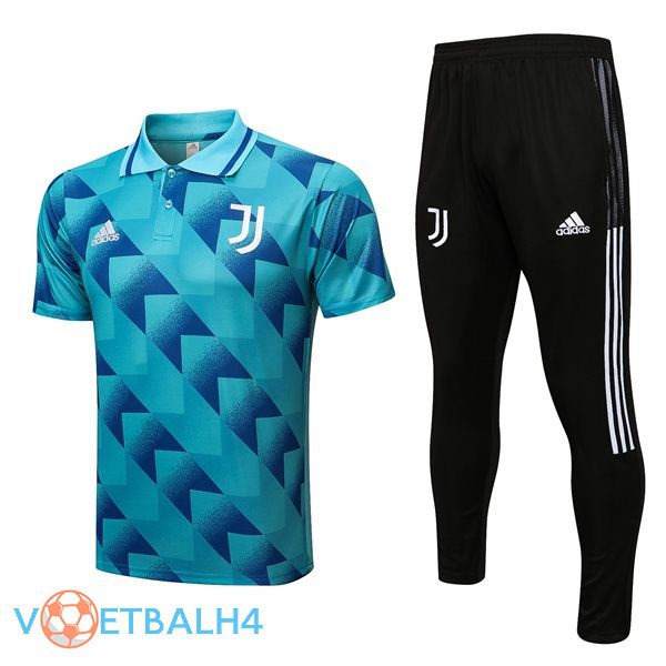 Juventus polo shirt + broek blauw 2022/2023