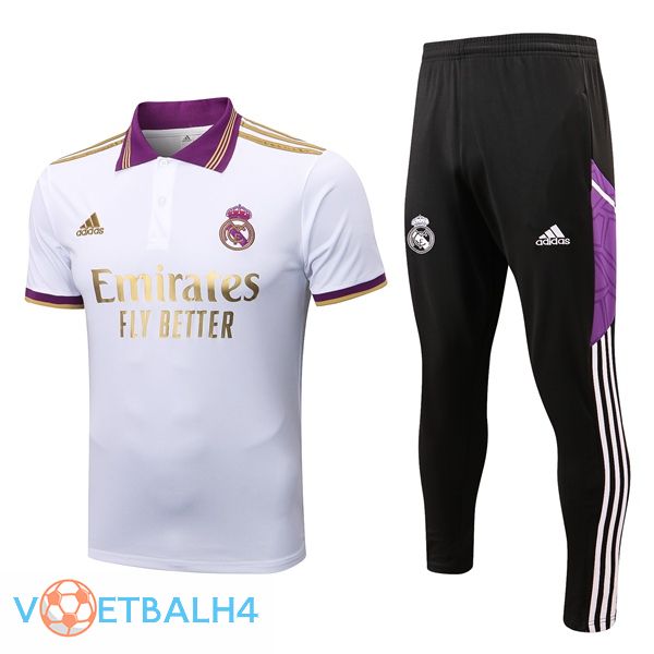 Real Madrid voetbal Polo + broek wit 2022/2023