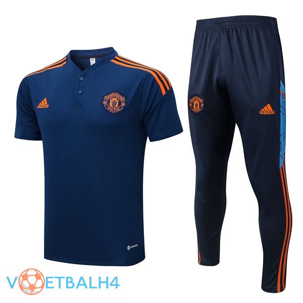 Manchester United voetbal Polo + broek koninklijk blauw 2022/2023