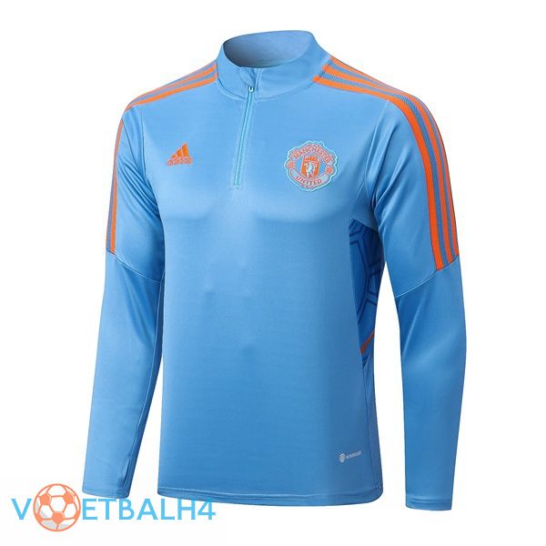 Manchester United Training Sweatshirt blauw 2022-2023