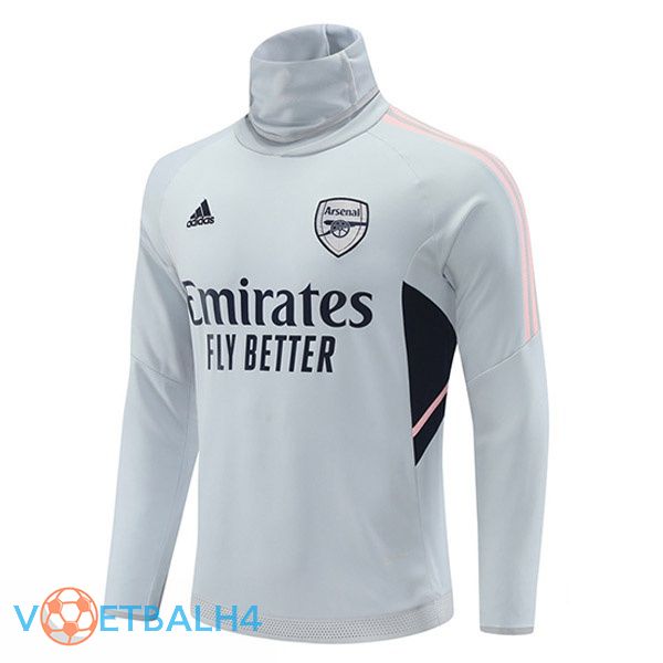 Arsenal Training Sweatshirt High Collar grijs 2022-2023