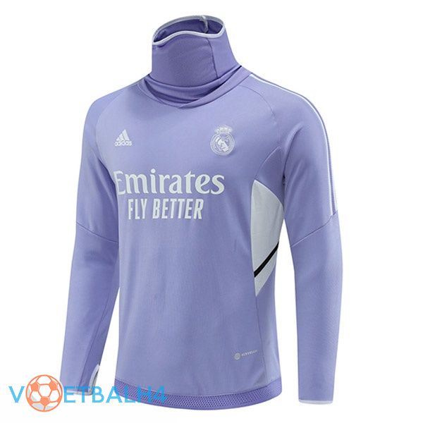 Real Madrid Training Sweatshirt High Collar paars 2022-2023