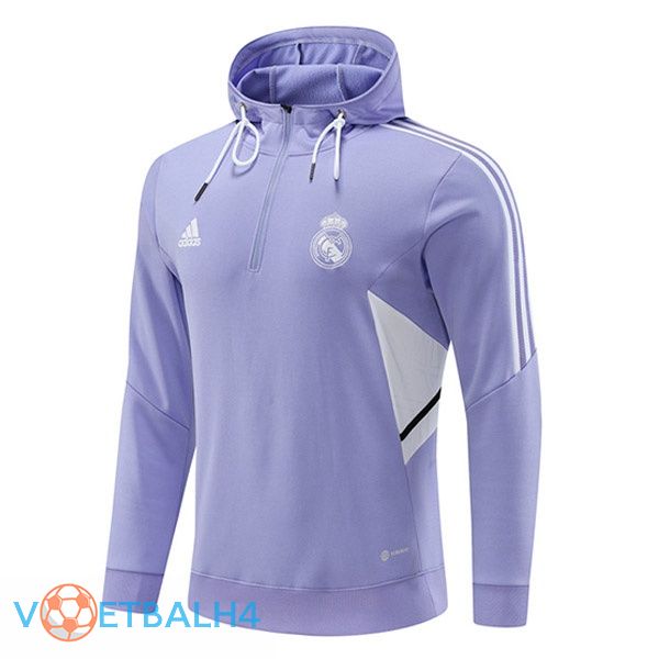 Real Madrid Hooded Sweater paars 2022-2023