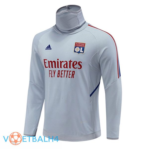 Olympique Lyonnais Training Sweatshirt High Collar grijs 2022-2023