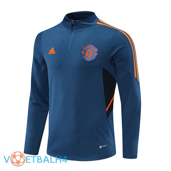 Manchester United Training Sweatshirt blauw 2022/2023