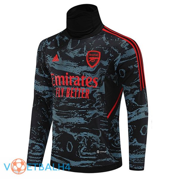 Arsenal High collar Training Sweatshirt blauw rood 2022/2023