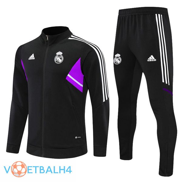 Real Madrid Trainingsjaspak zwart 2022-2023