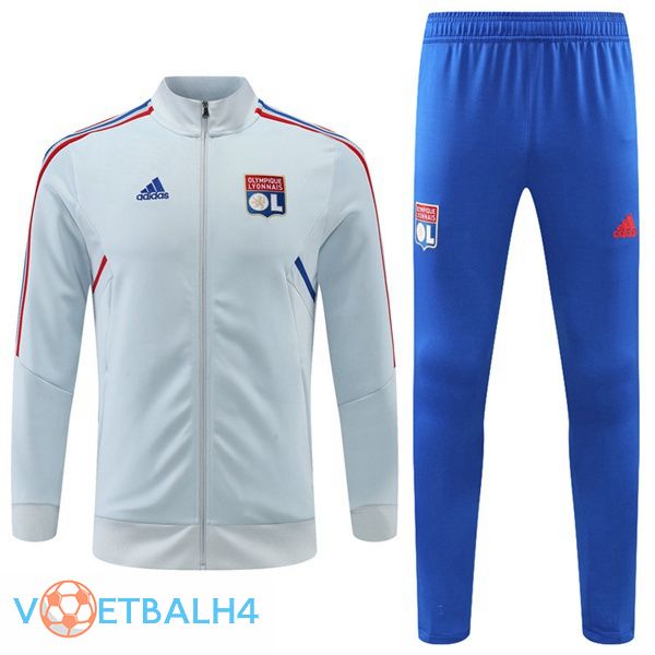 Olympique Lyon Trainingsjaspak blauw grijs 2022-2023