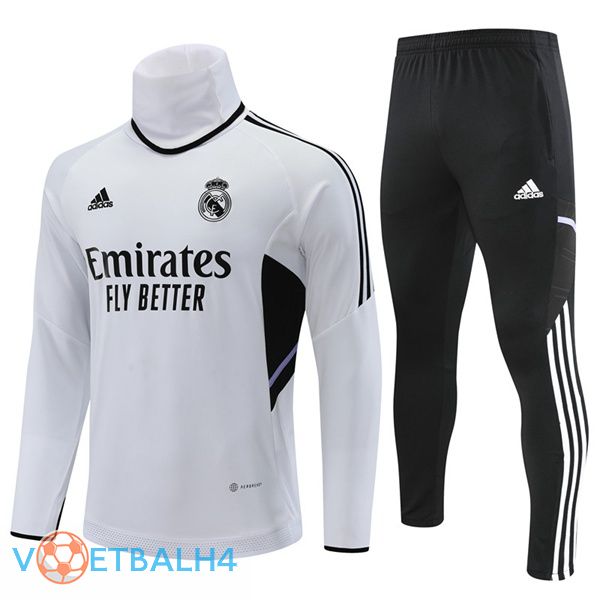 Real Madrid trainingspak High Collar wit 2022-2023