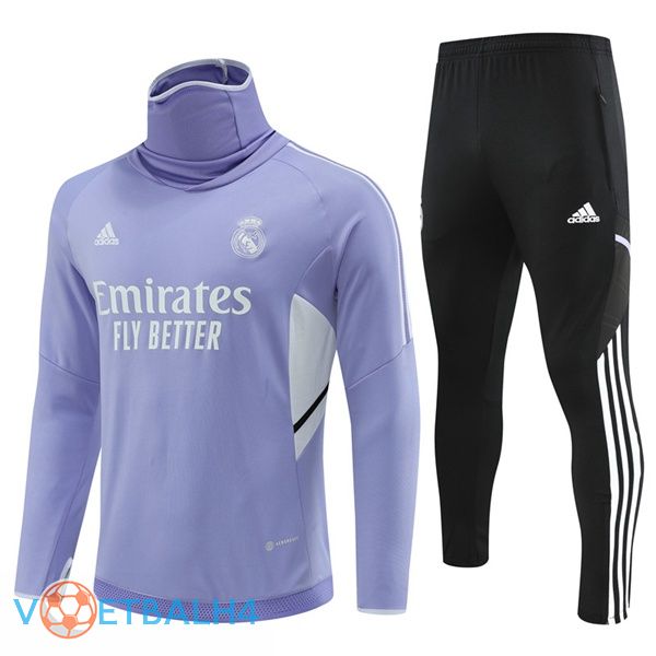 Real Madrid trainingspak High Collar paars 2022-2023