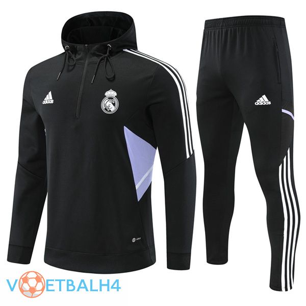 Real Madrid trainingspak Hoodie zwart 2022-2023