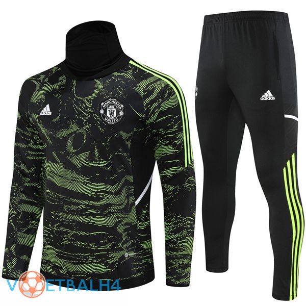 Manchester United High collar trainingspak groente 2022/2023