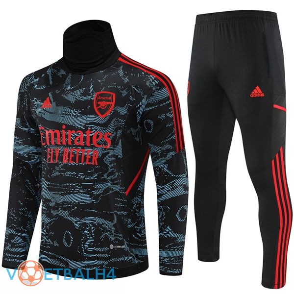 Arsenal High collar trainingspak blauw rood 2022/2023