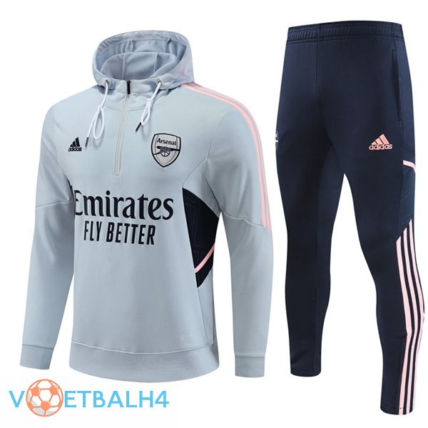 Arsenal trainingspak Hoodie grijs 2022/2023