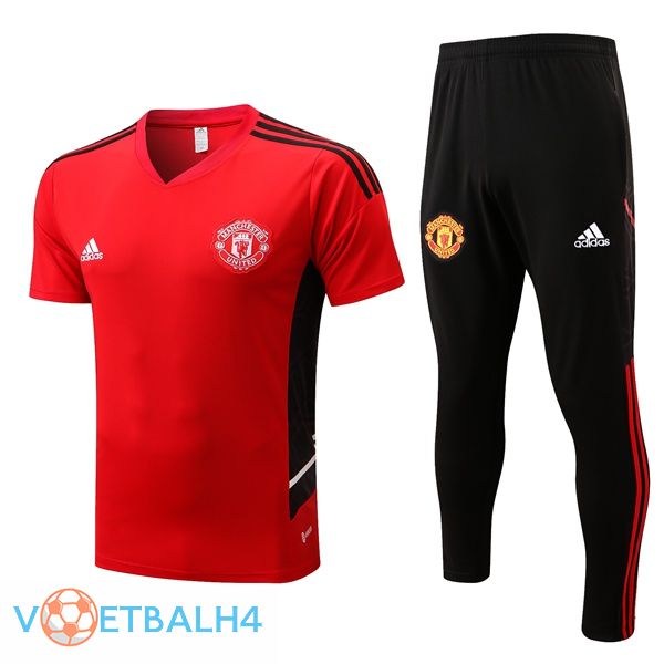 Manchester United Training T Shirt + broek rood 2022/2023