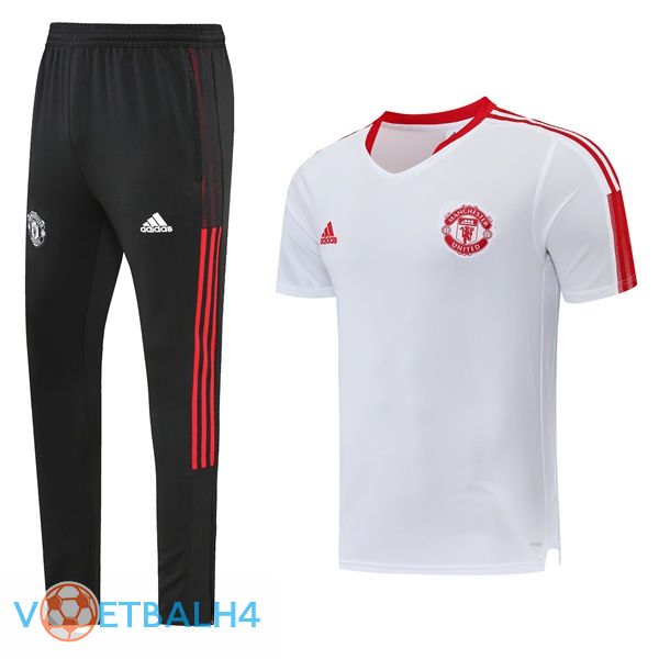 Manchester United Training T Shirt + broek wit 2022/2023