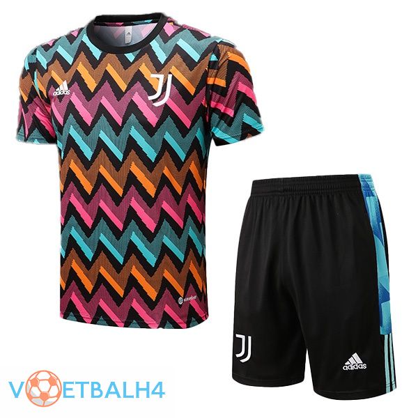 Juventus Training T-Shirts + korte broek blauw 2022-2023