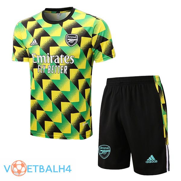 Arsenal Training T-Shirts + korte broek groente 2022-2023