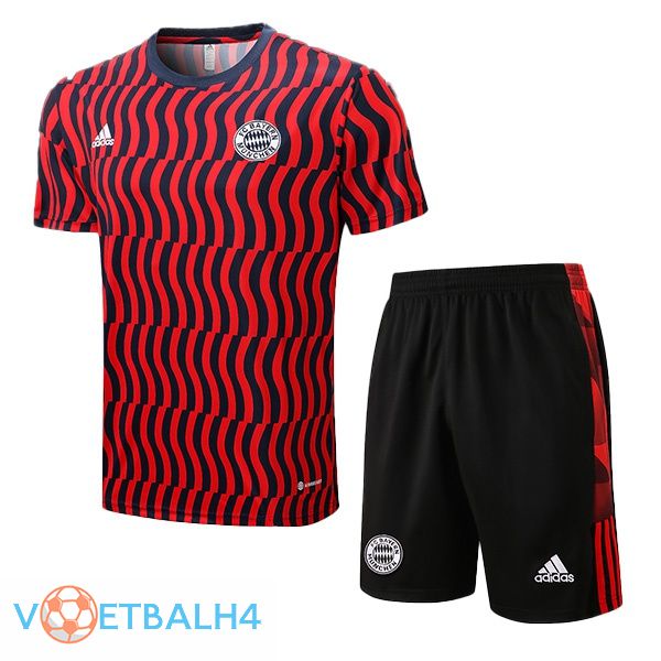 Bayern Munich Training T-Shirts + korte broek rood 2022-2023