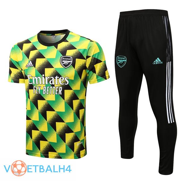 Arsenal Training T Shirt Pak + broek groente zwart 2022/2023