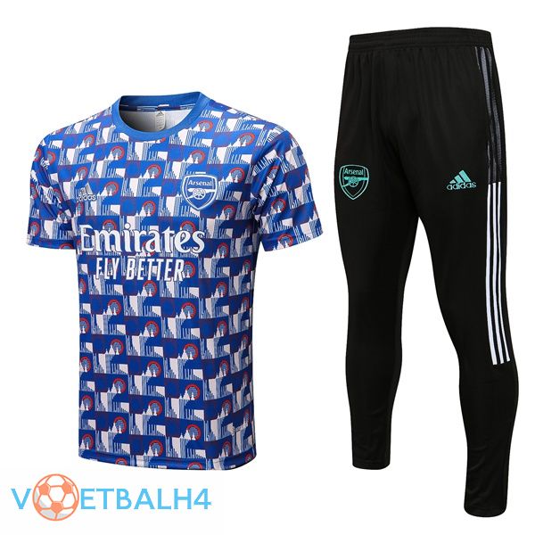 Arsenal Training T Shirt Pak + broek blauw 2022/2023