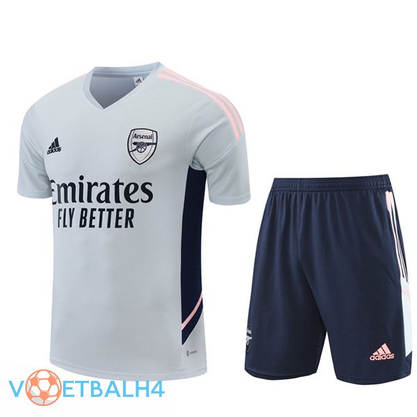 Arsenal Training T Shirt + korte broek wit 2022/2023