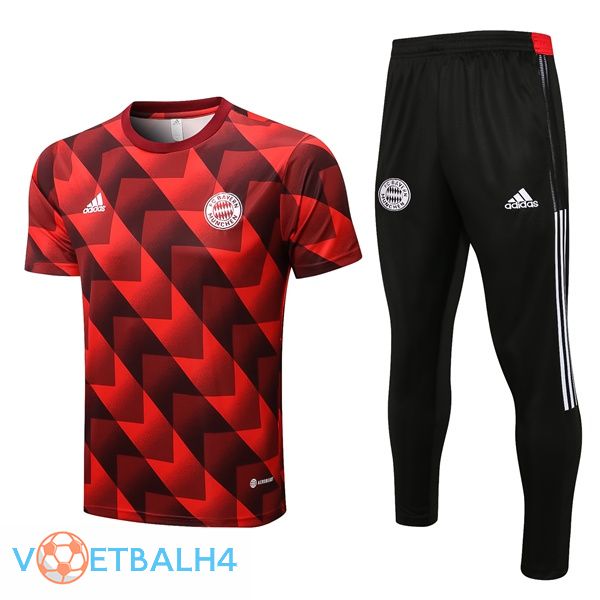 Bayern Munich Training T Shirt Pak + broek rood 2022/2023