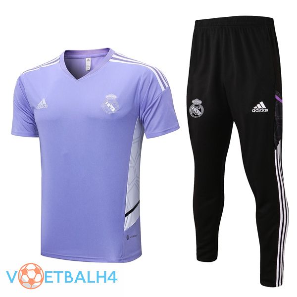 Real Madrid Training T Shirt + broek paars 2022/2023