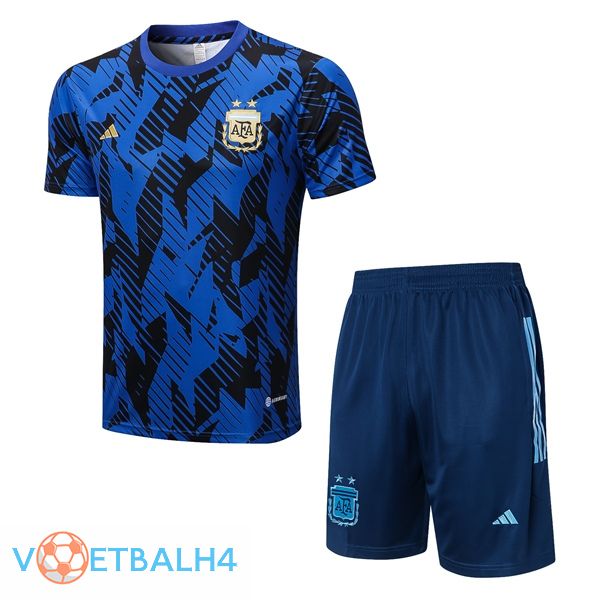 Argentinië Training T Shirt + korte broek blauw 2022/2023