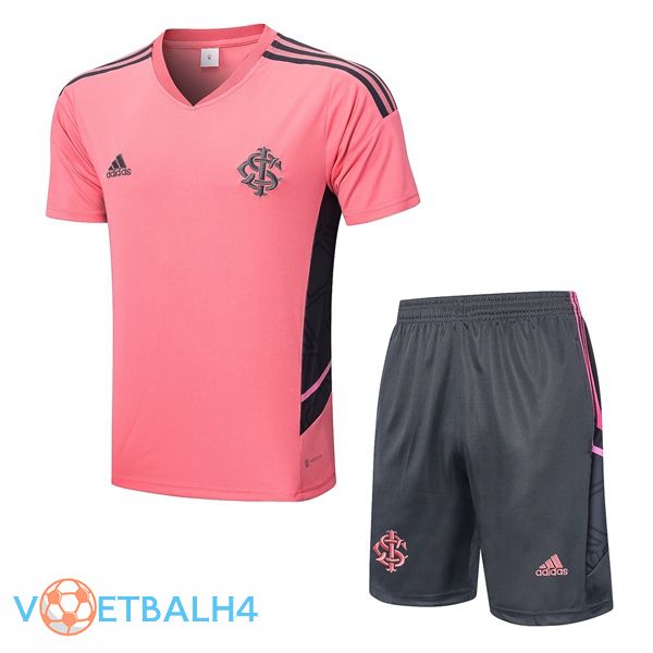 SC Internacional Training T Shirt + korte broek roze 2022/2023