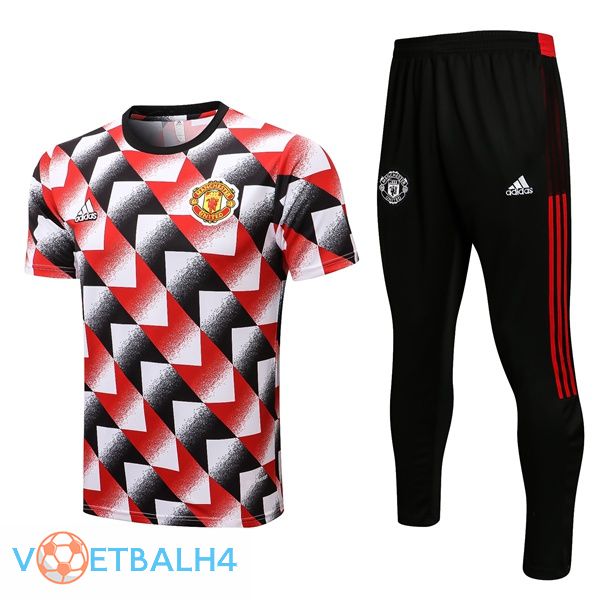 Manchester United Training T Shirt Pak + broek rood 2022/2023