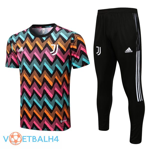 Juventus Training T Shirt Pak + broek blauw Pourpre 2022/2023