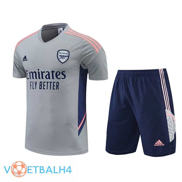 Arsenal Training T Shirt + korte broek grijs 2022/2023