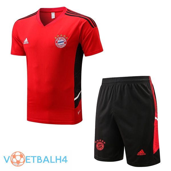 Bayern Munich Training T Shirt + korte broek rood 2022/2023