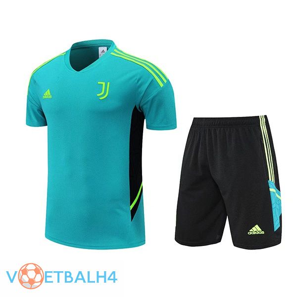 Juventus Training T Shirt + korte broek groente 2022/2023